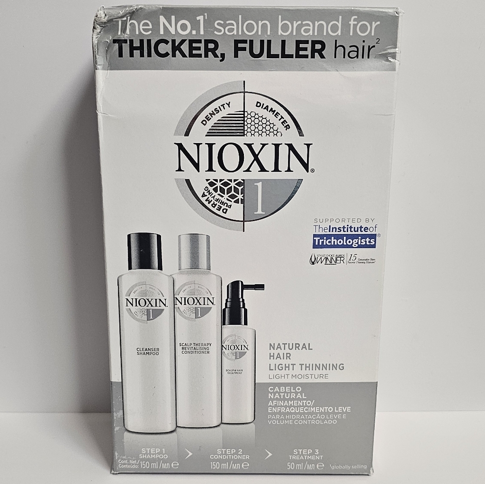 Nioxin Haircare for natural thinning hair loss set 1 new in box